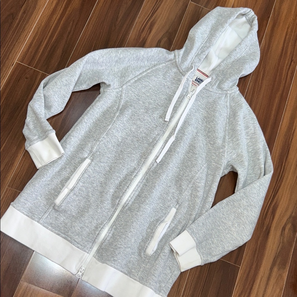 XS Lands End serious sweats zip up hoodie